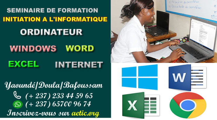 Séminaire formation en informatique initiation bureautique internet